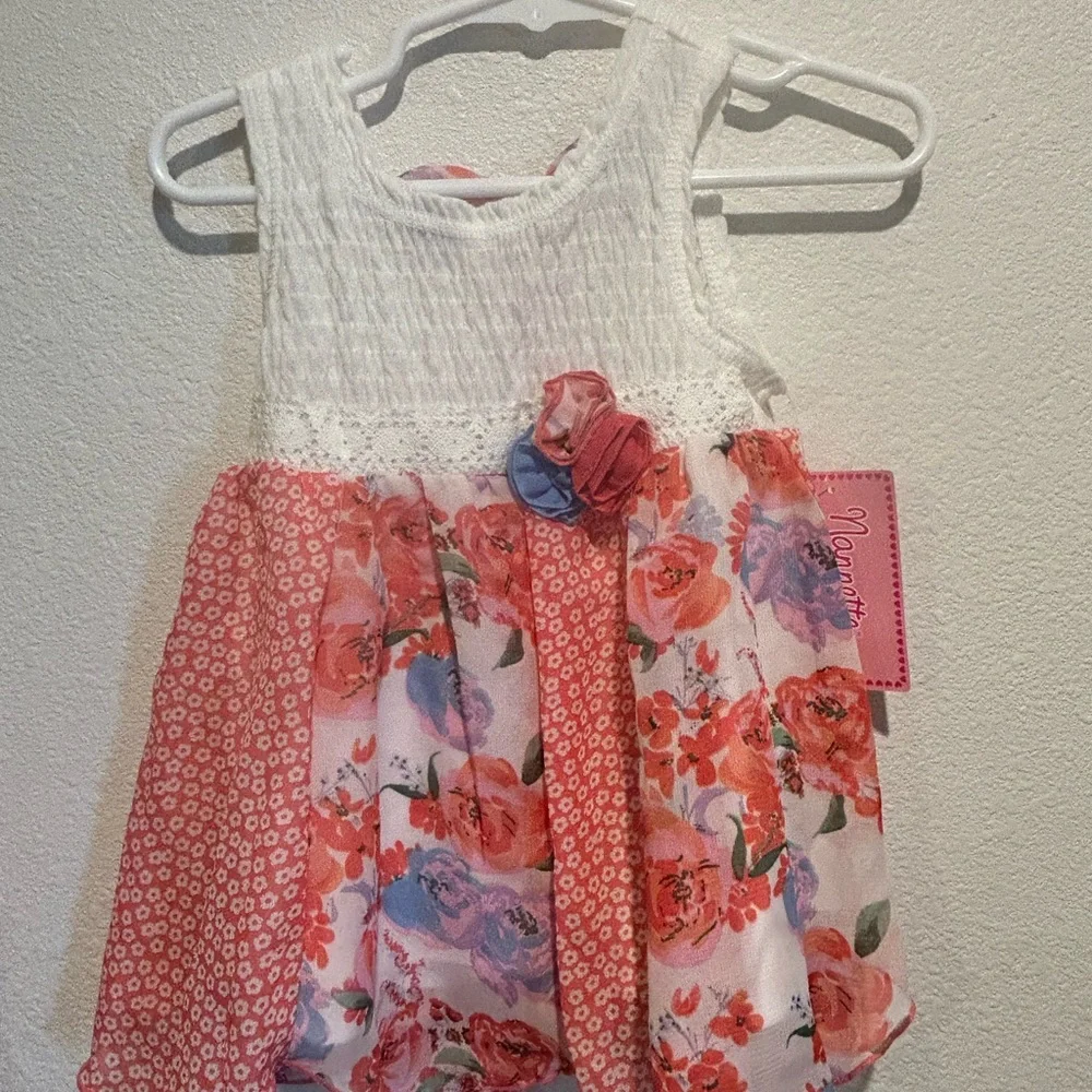 Nannette Pink and White Floral Dress